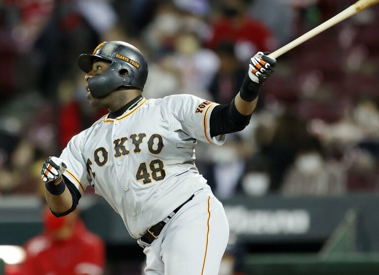 3日の広島戦でも決勝本塁打を放った©Kyodo News