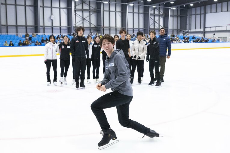 今季よりシニアに参戦するフィギュアジュニア世界王者の中田璃士（17歳）。関西アイスアリーナでの全日本強化合宿にて