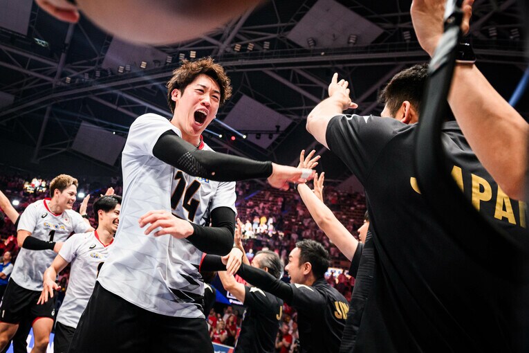 石川祐希（VNL準決勝スロベニア戦）©︎Volleyball World