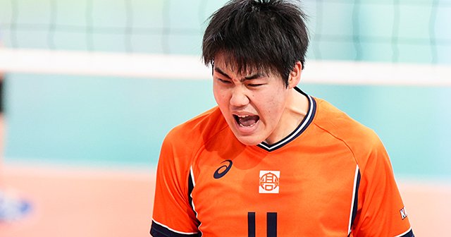 男子バレー 生写真 春高バレー最長身210cm》体をぶつけるのが嫌で…サッカー少年だっ