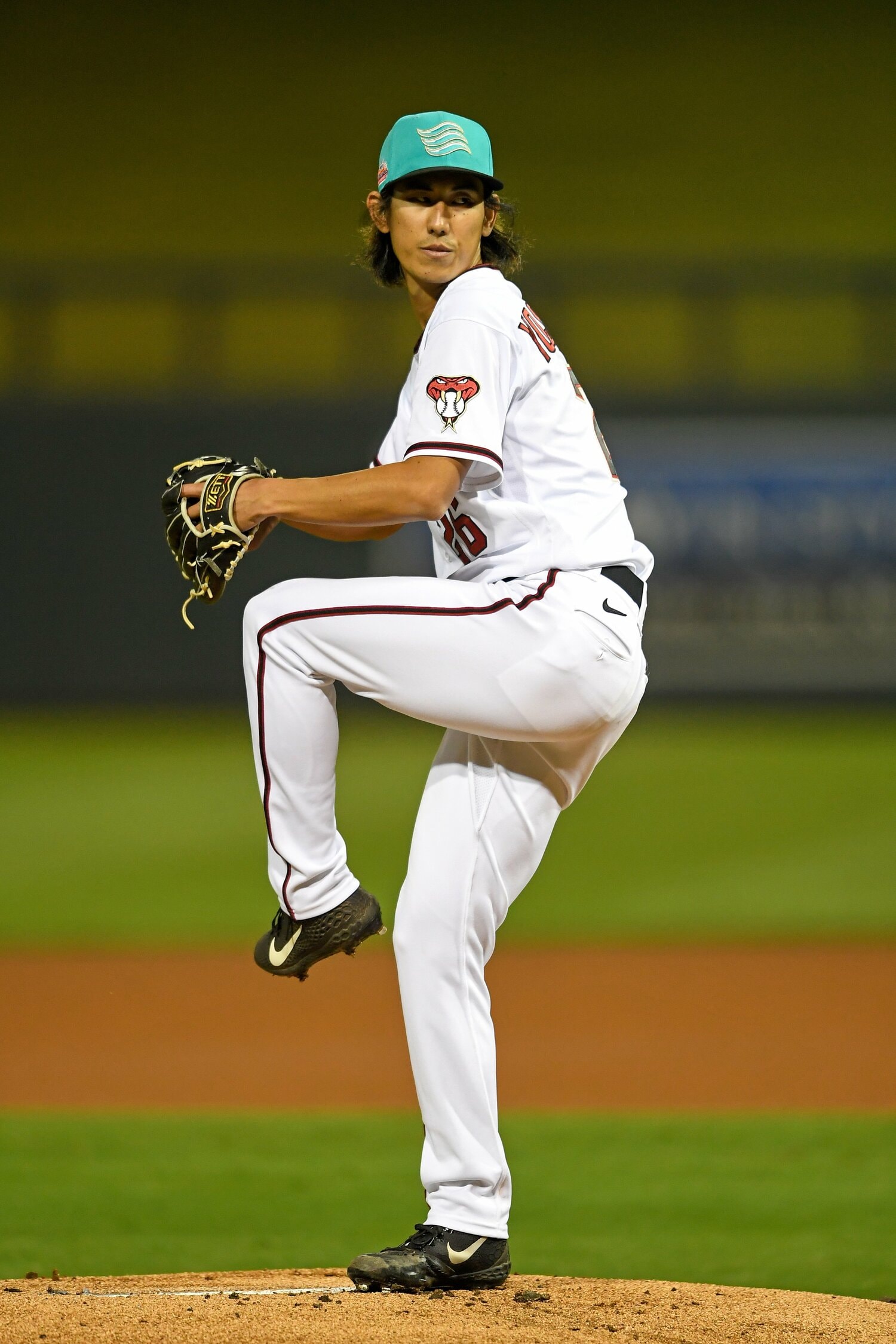 フォールリーグで投げる吉川 ©Getty Images