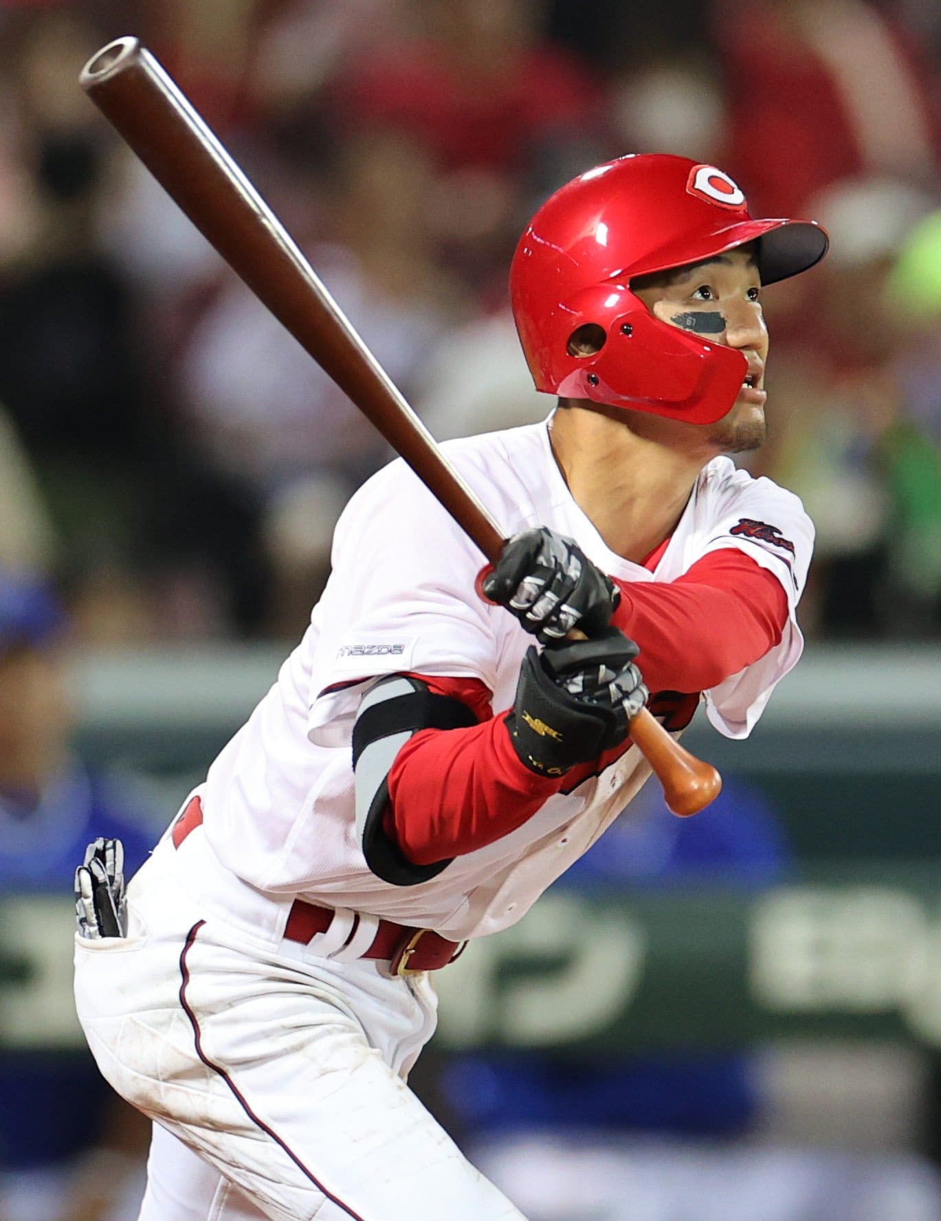 今季は打撃面の充実が目立った矢野。3割打者が2人しかいない今季のセ・リーグで、打率.260の19位だった ©JIJI PRESS