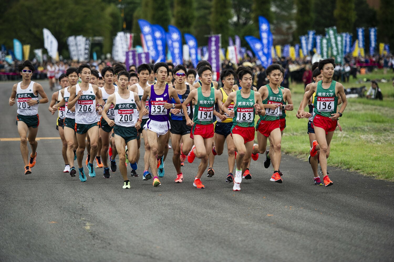 前年の第95回大会では立教大は28位。栗本は全体247位という成績だった。ゼッケン392番は当時1年の馬場勇希 ©Yuki Suenaga