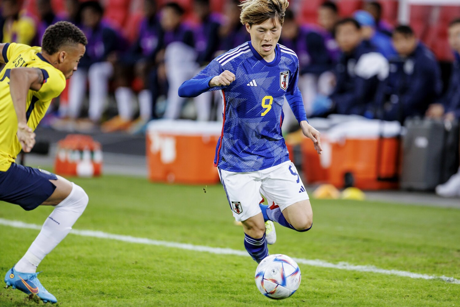 エクアドル戦の古橋　©Kiichi Matsumoto