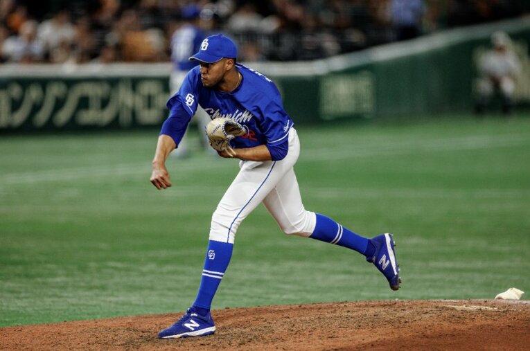 中日の守護神、ライデル・マルチネス。今オフの大争奪戦は必至だ ／ photograph by Kiichi Matsumoto