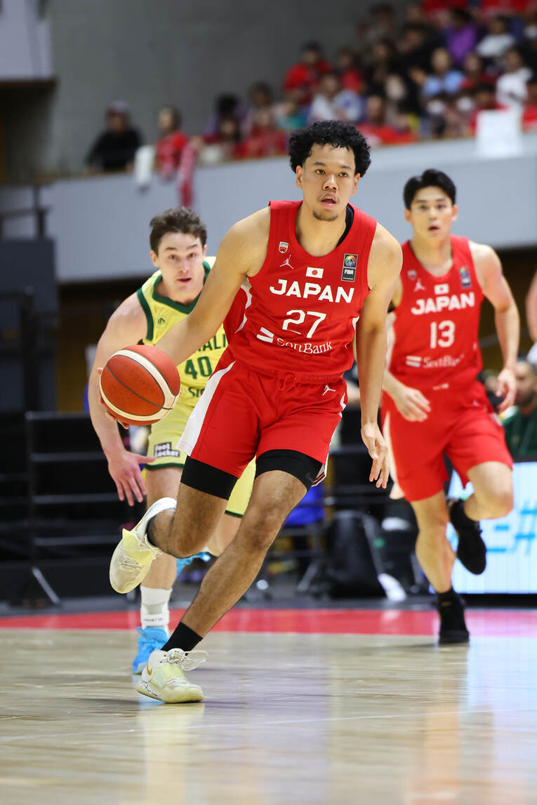 ホーバスHCからの期待も大きい山ノ内勇登ウィリアムズ（2024年6月オーストラリア戦）©︎Yohei Osada/AFLO SPORT