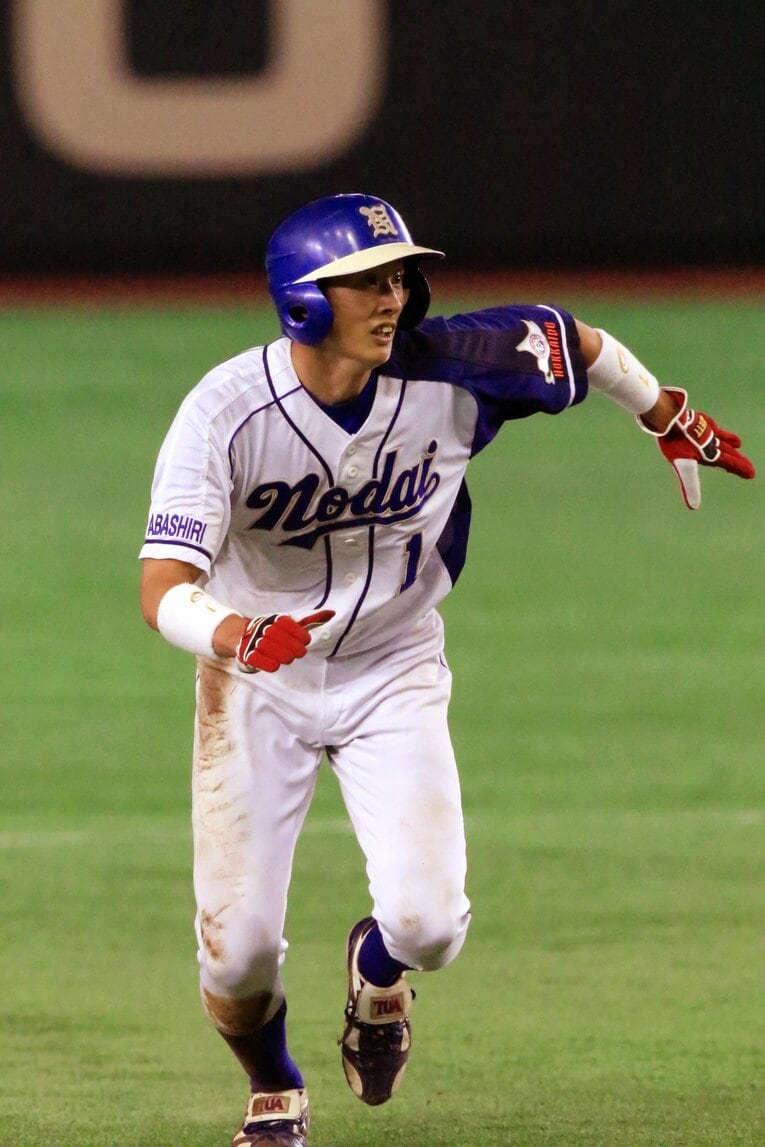 東農大北海道オホーツク3年のときの周東（2016年撮影）　©AFLO