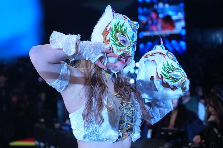 復帰戦で勝利したスターライト・キッド。2025年12月29日、両国国技館　©Essei Hara