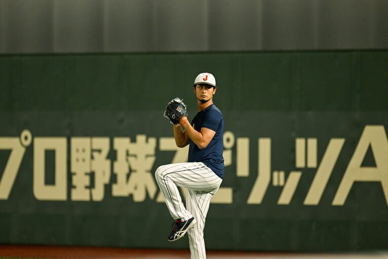 10日の韓国戦、先発が予定されているダルビッシュ　©Nanae Suzuki