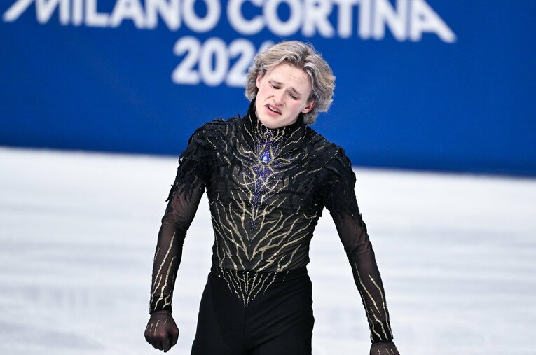 絶対王者マリニンはなぜフリーで大失速したのか。NHK解説者本田武史氏が、競技者ならではの目線からマリニンが踏みとどまれなかった「あるポイント」を読み解いた ／ photograph by Asami Enomoto/JMPA