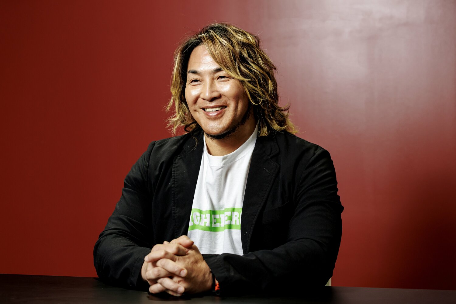 疲れないのは自分だけだった、と反省する棚橋　©Kiichi Matsumoto