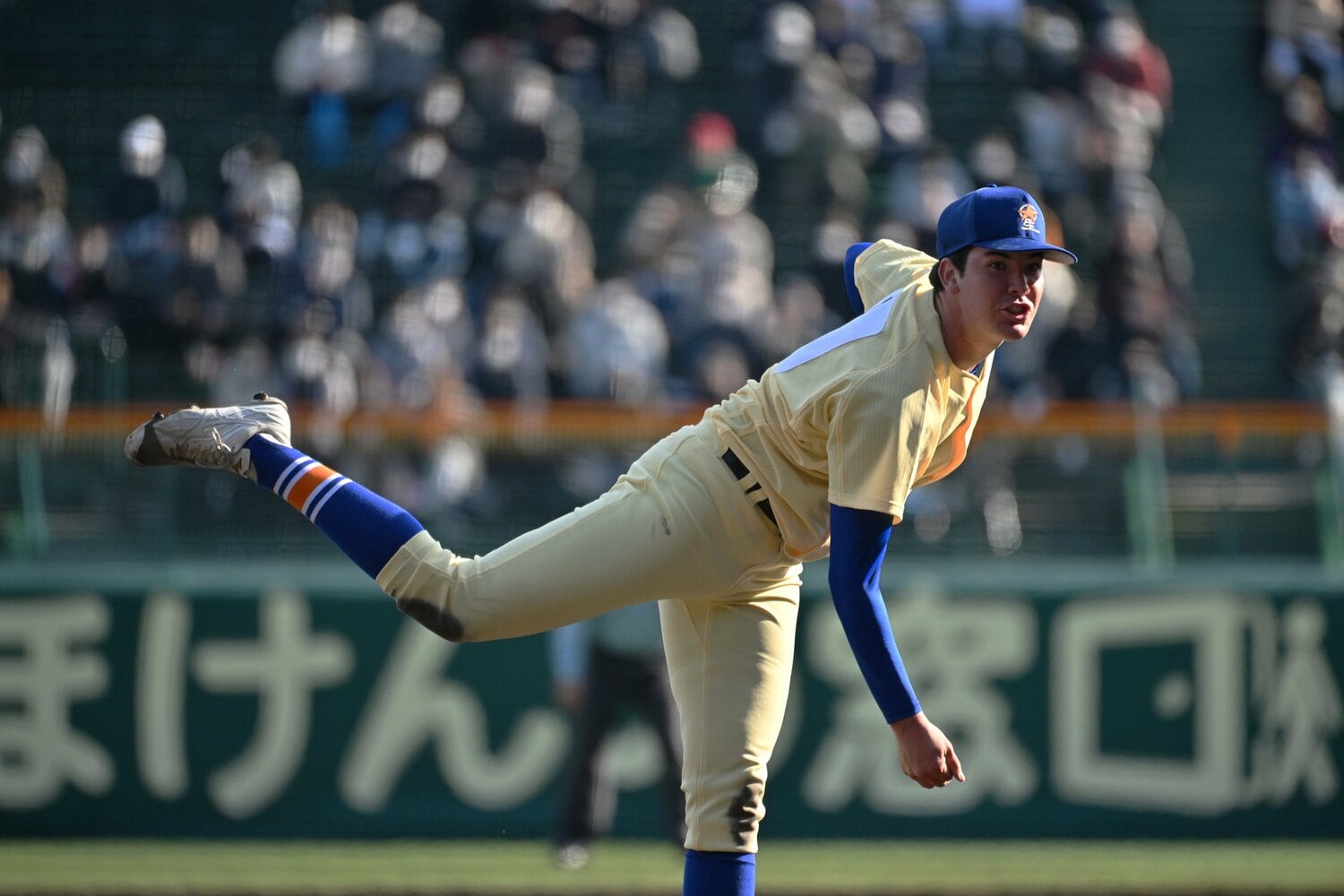 天理戦、8回途中を3安打2失点の好投を見せたマーガード ©Hideki Sugiyama