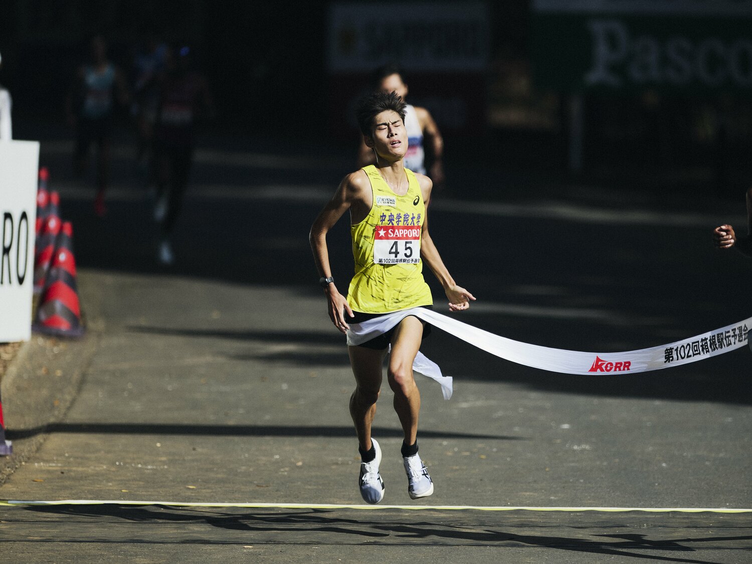 箱根予選会で日本人トップを記録した中央学院大の近田　©Yuki Suenaga