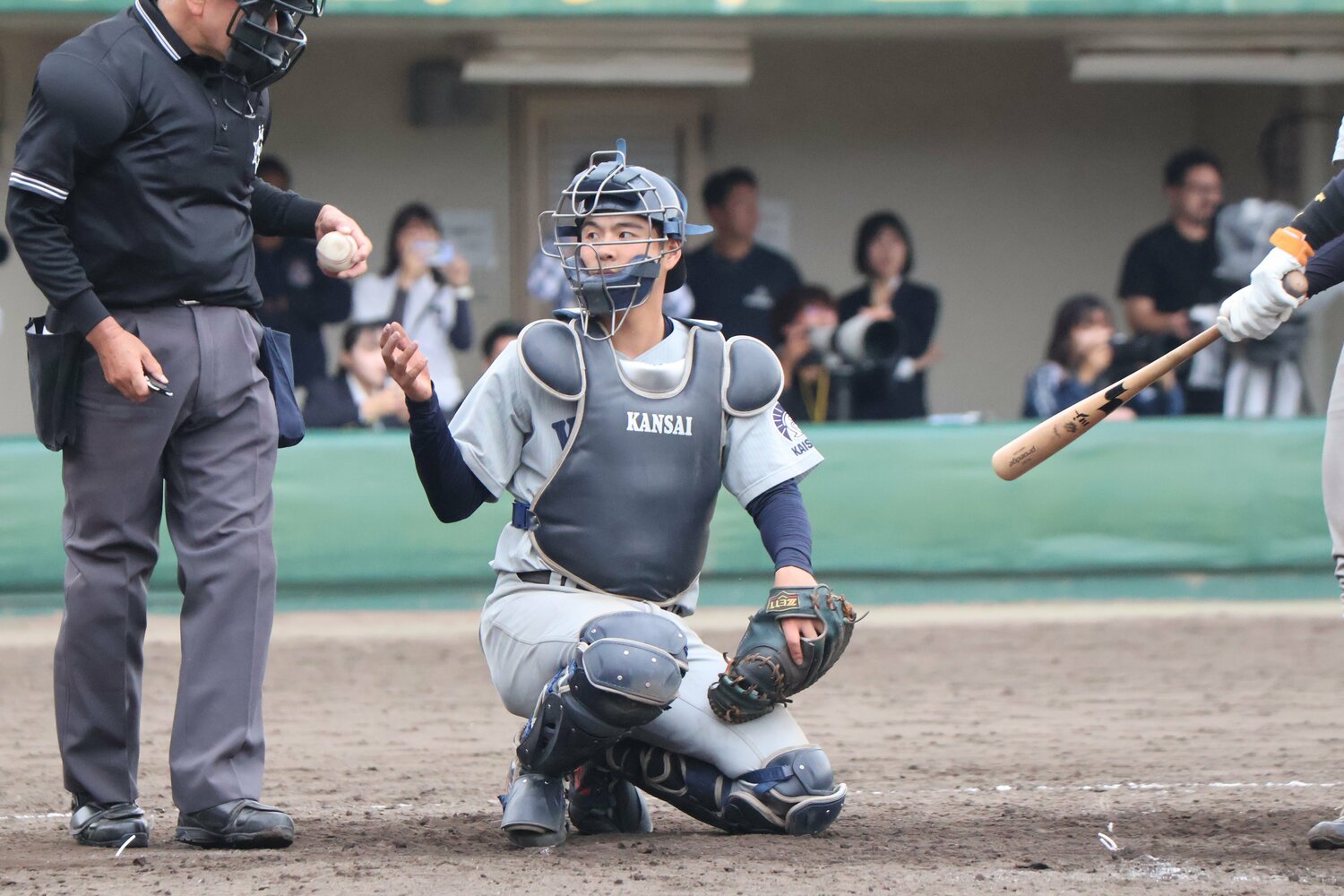 関大入学後は2年秋からスタメンマスクに。有力な投手陣を相手にタクトを振るってきた ©Fumi Sawai