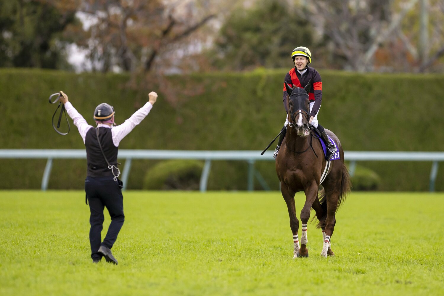 マイルCSの3歳馬による勝利は4年ぶり6頭目、中内田厩舎にとっては初の3歳以上のGI制覇となった