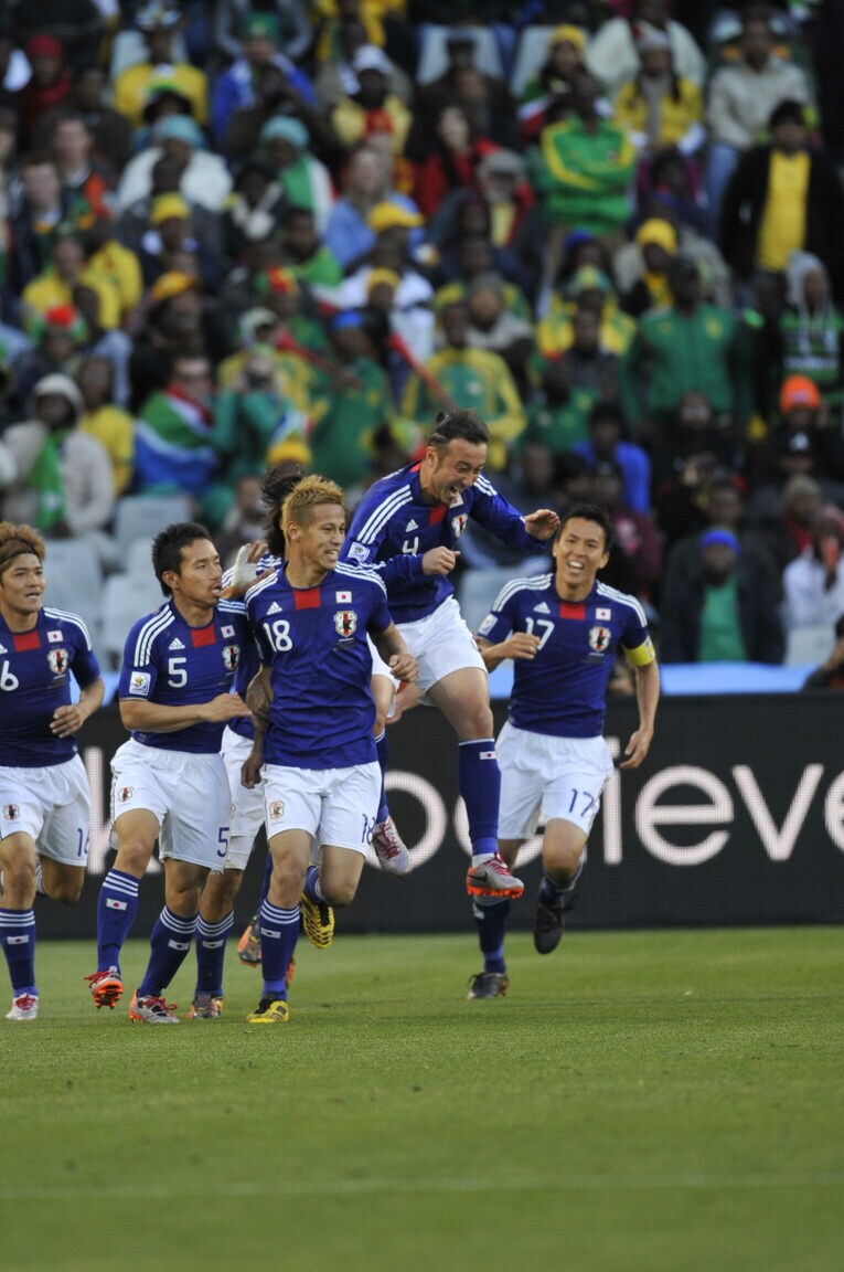 カメルーン戦で先制点を決めた本田圭佑　©JMPA