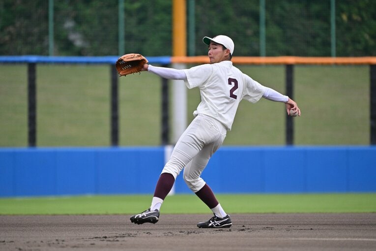 昨秋には日ハムから5位指名を受けた早大学院出身の山縣　©Hideki Sugiyama