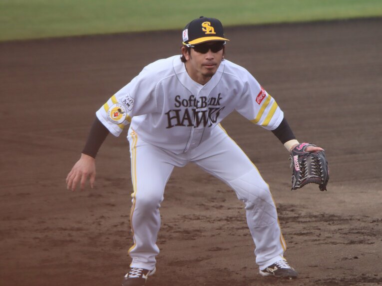 松田の守備練習　©Kou Hiroo