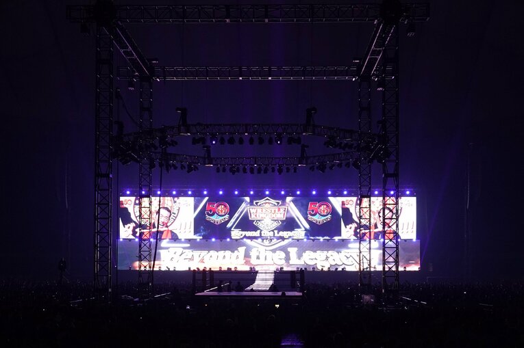 4日の第1試合前、東京ドームのモニターには猪木からのビデオメッセージが流れた