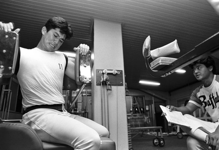 ウェイトトレーニングに励む野茂英雄　©︎Naoya Sanuki