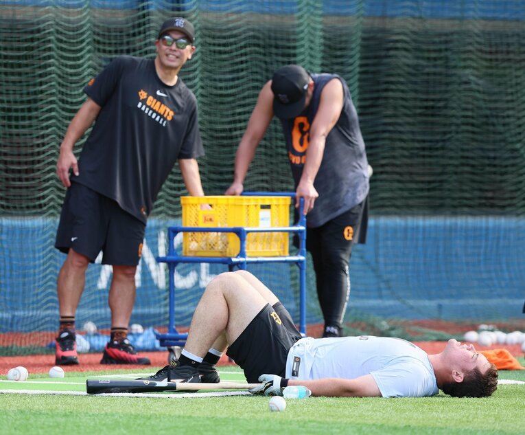 リチャードを猛練習で指導　©Sankei Shimbun