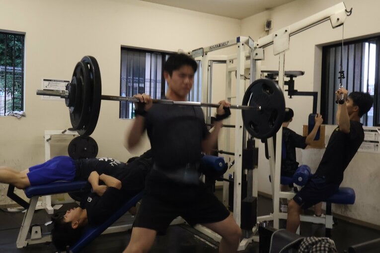 昨年から7キロ増量して現在は186cm、92kgの体躯を誇る吉満　©Fumi Sawai