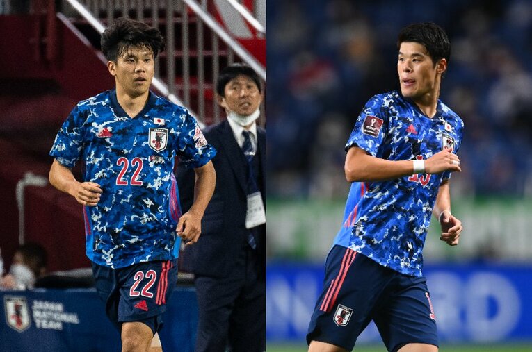 日本代表において安泰と思われていた酒井宏樹（右）のポジションだが、ここにきて山根視来が猛追。まったくタイプが異なる2人の右SBの起用法もウズベキスタン戦の注目ポイントのひとつだ ／ photograph by Miki Sano / JMPA