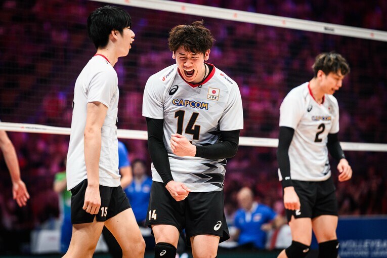 石川祐希（VNL準決勝スロベニア戦）©︎Volleyball World