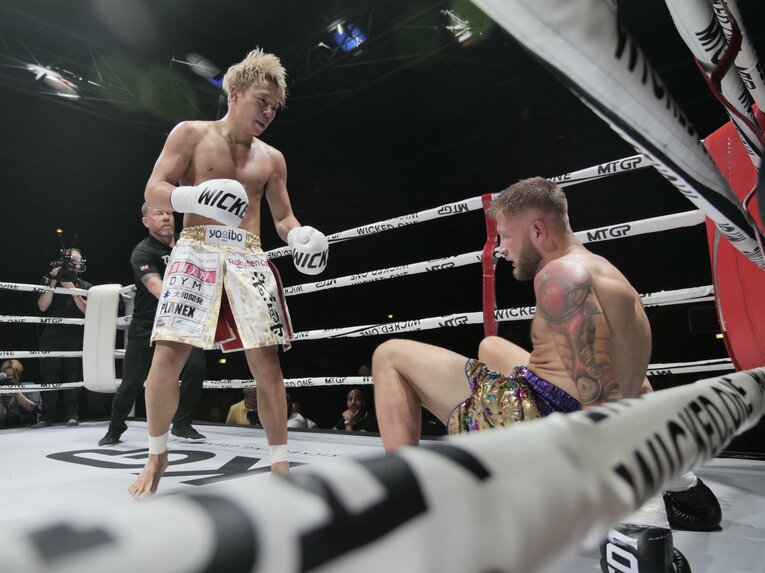 1年ぶりの復帰戦となったベイリー・サグデン戦　©ABEMA