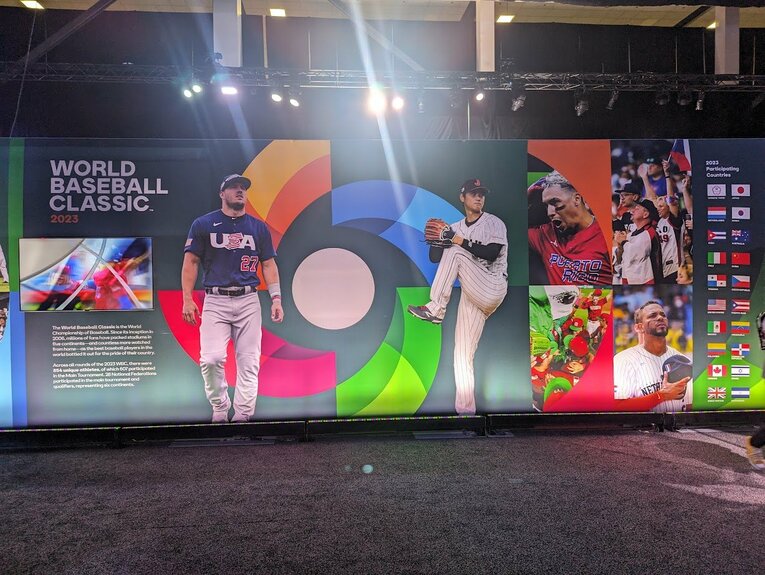 オールスターにはWBCの紹介スペースもあった　©Aki