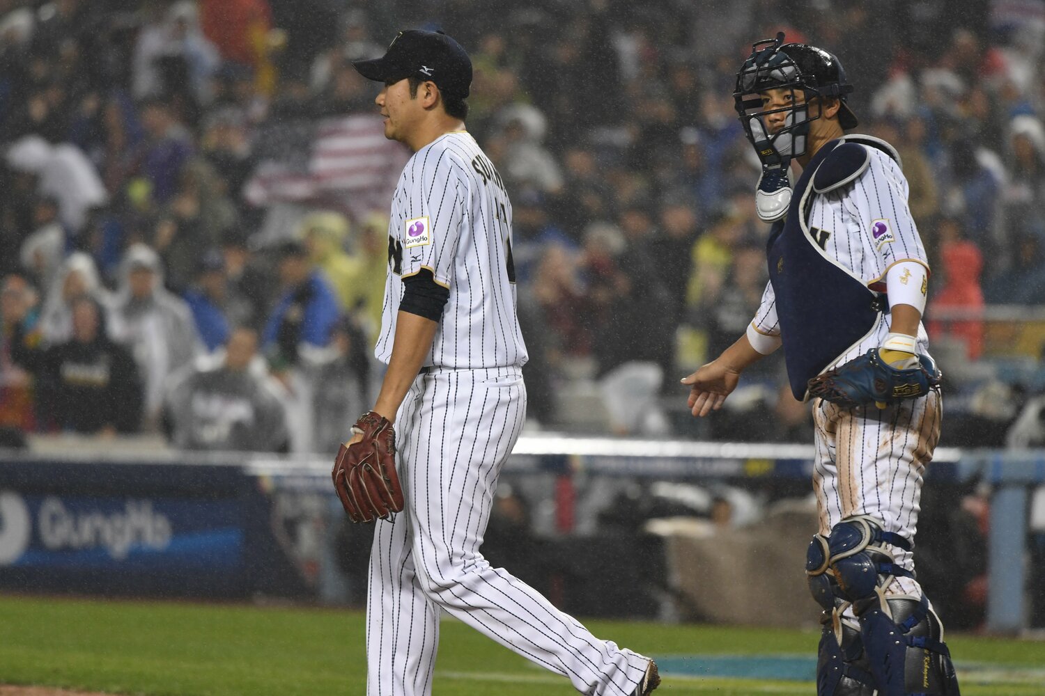 2017年WBCの菅野と小林　©Naoya Sanuki