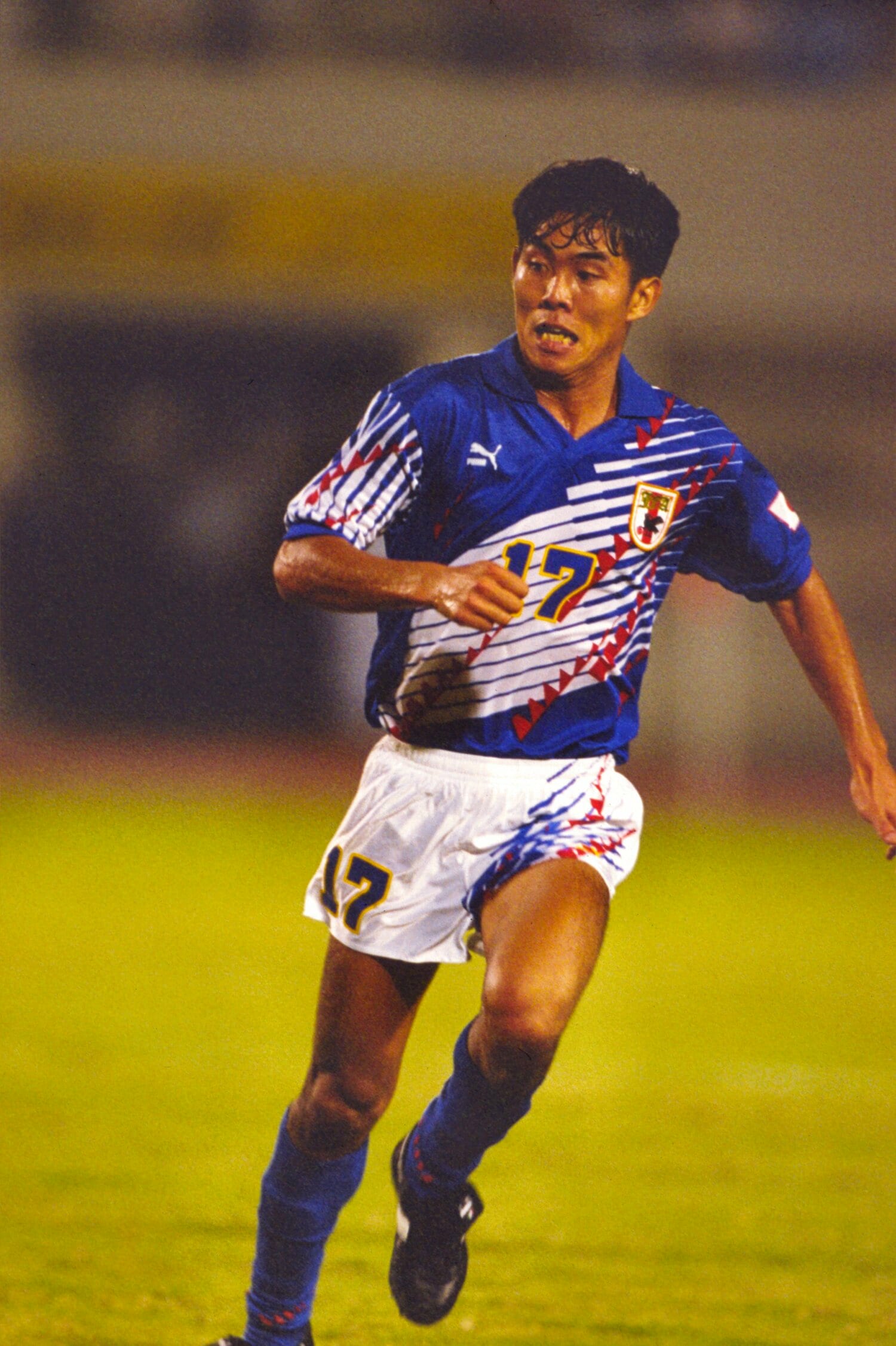 1993年10月のアメリカW杯アジア最終予選。森保は当時25歳。この前年に初めて日本代表入りするまで、ほぼ“無名”の存在だった　©AFLO