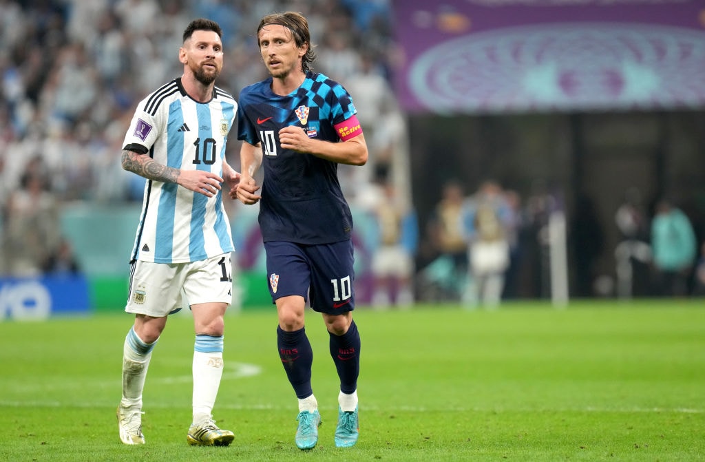 メッシとモドリッチのボールの受け方には円熟味を感じる ©Getty Images