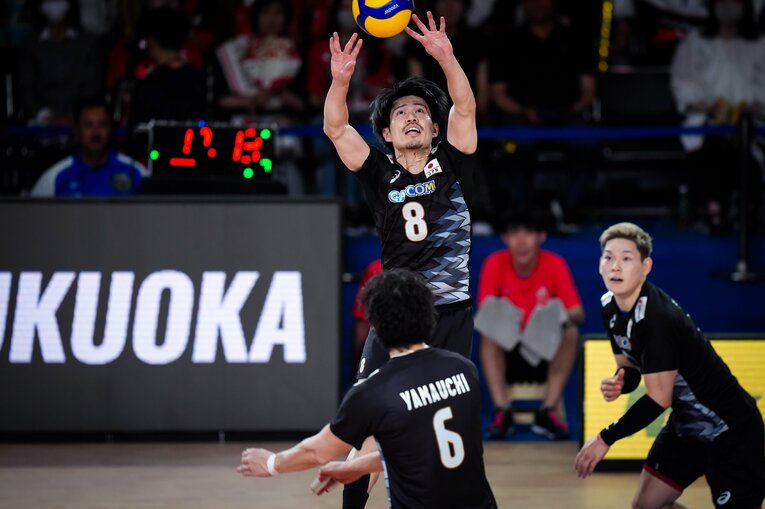 関田誠大（VNLスロベニア戦）　©︎Volleyball World