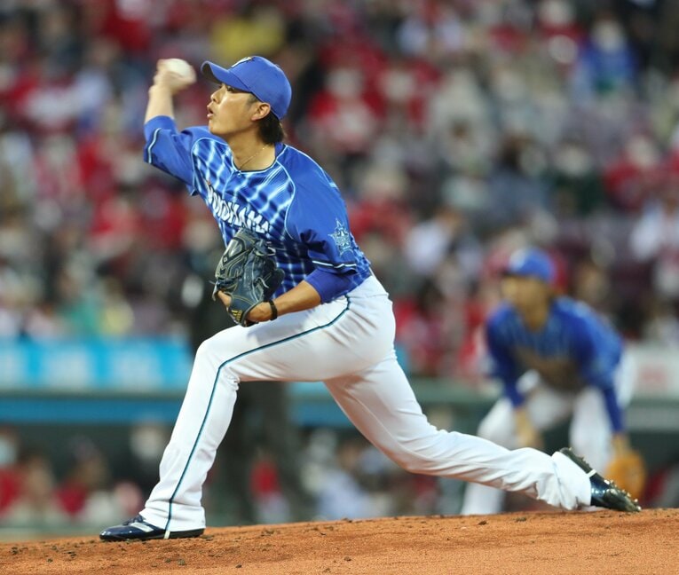 4月22日のvs広島戦にて　©JIJI PRESS