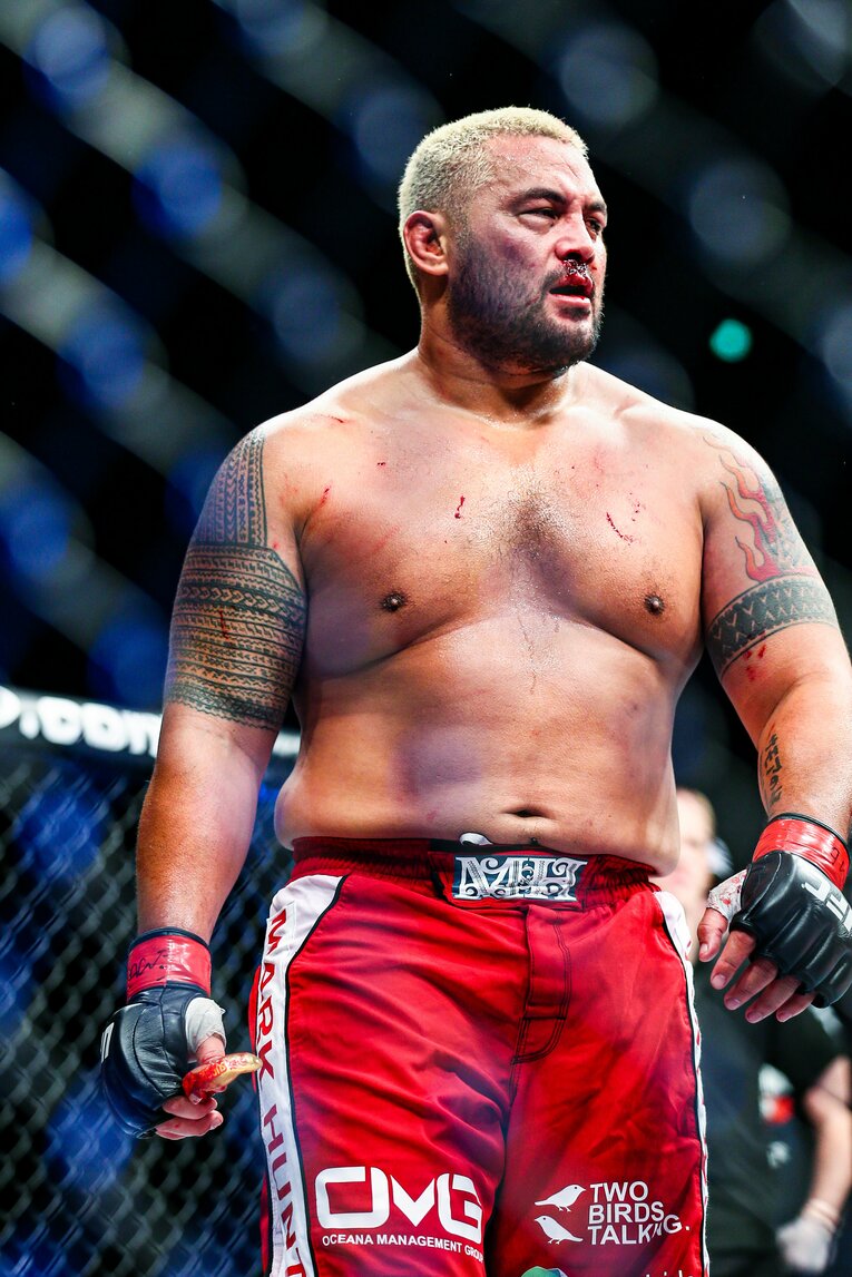 壮絶な殴り合いの末、ステファン・ストルーフェにTKO勝ち　©Susumu Nagao