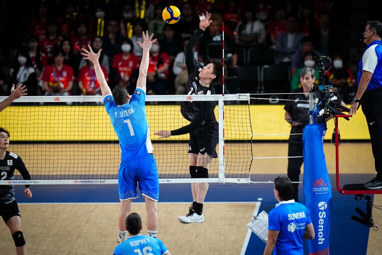 石川祐希（VNLスロベニア戦）©︎Yuki Suenaga