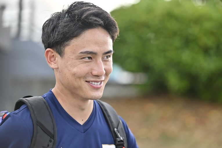 チーム合流直後の内野　©Takuya Nakachi/JMPA