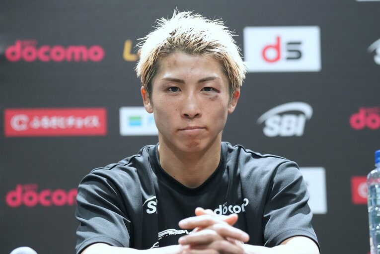 井上尚弥の試合後会見　©Naoki Fukuda