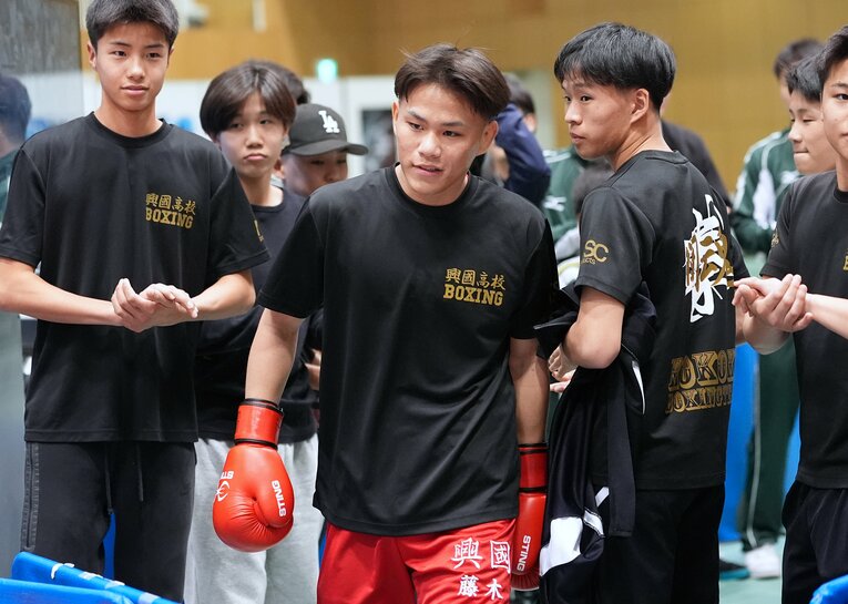 試合を前に闘志を漲らせる藤木。すでに風格を漂わせるが、まだ高校3年生だ　©︎Naoki Fukuda