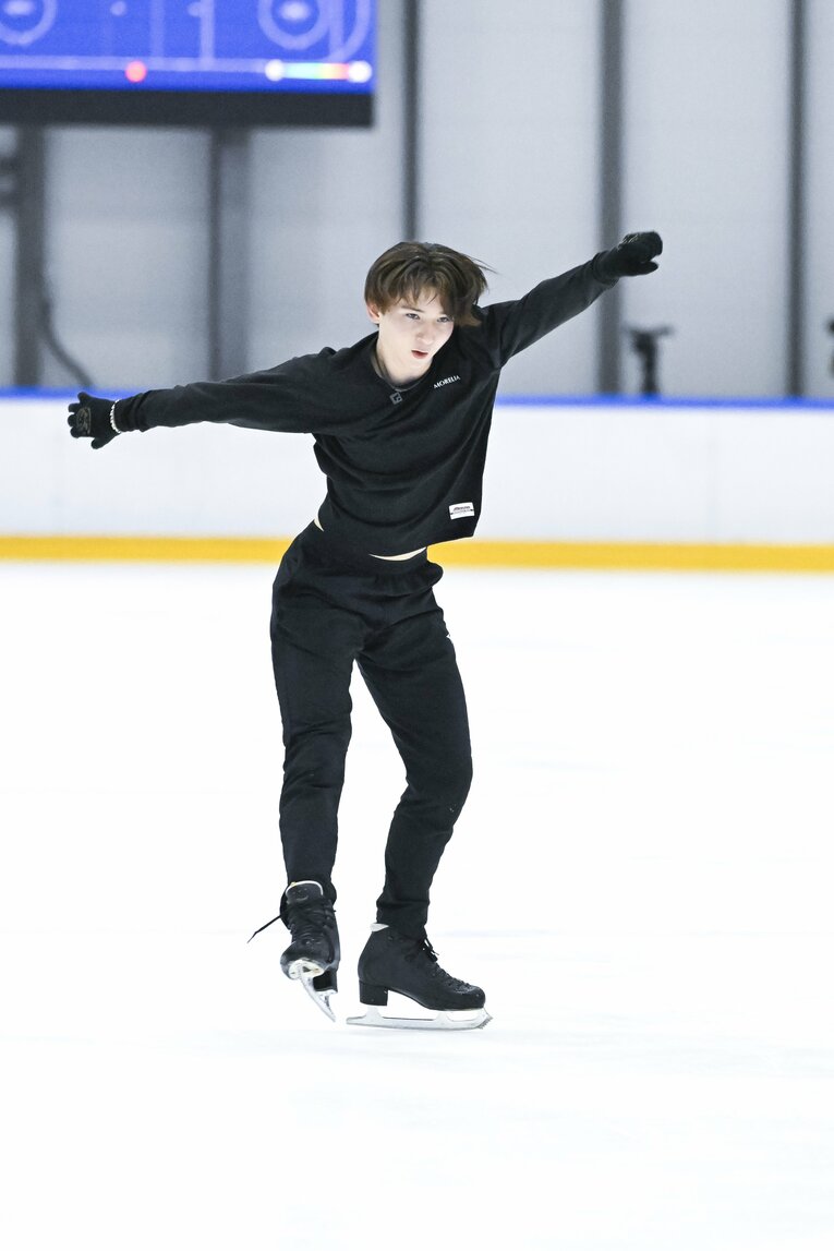 今季よりシニアに参戦するフィギュアジュニア世界王者の中田璃士（17歳）。関西アイスアリーナでの全日本強化合宿にて