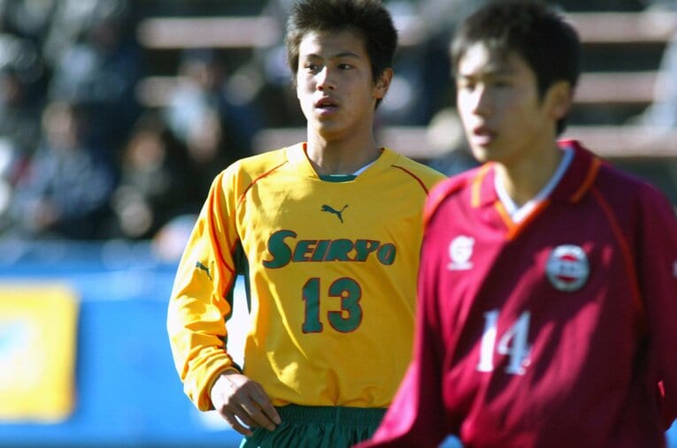 03年1月、高校選手権出場時の本田圭佑／星稜（当時高1、16歳） ／ photograph by Ryuichi Kawakubo/AFLO