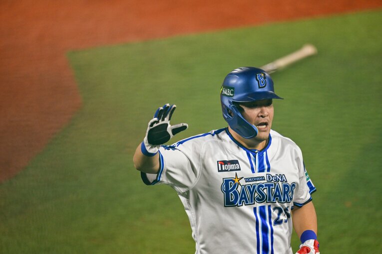 第6戦で先制本塁打を含む4打点をあげた筒香嘉智　©︎Nanae Suzuki