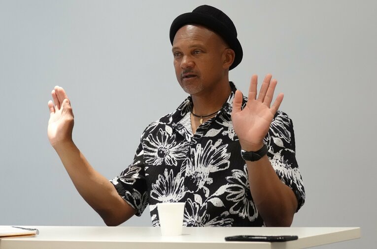 インタビューに応じてくれたアマラオ　©Yokohama FC