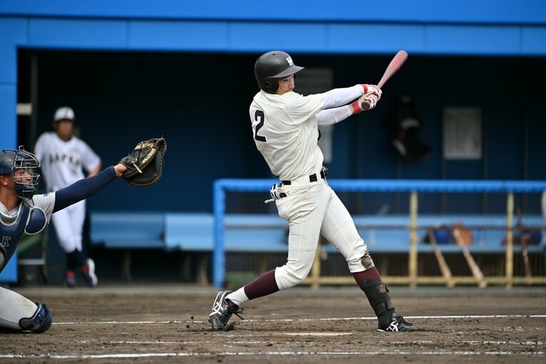 昨秋には日ハムから5位指名を受けた早大学院出身の山縣　©Hideki Sugiyama