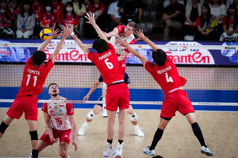 VNLポーランド戦　©︎Volleyball World