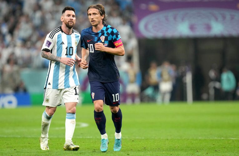 メッシとモドリッチのボールの受け方には円熟味を感じる ©Getty Images