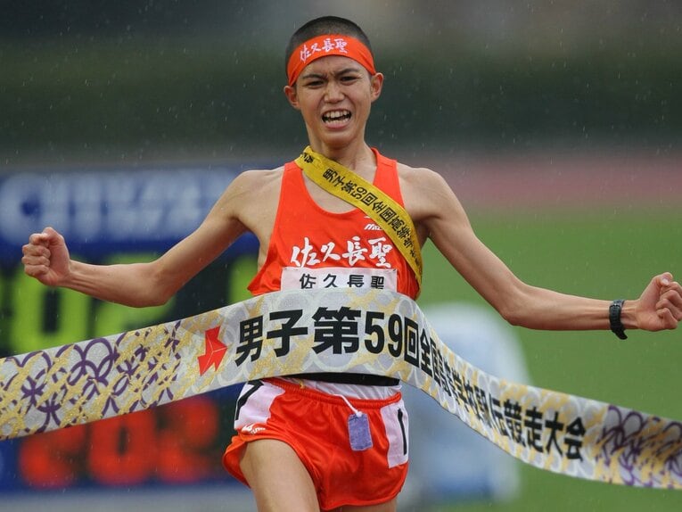 佐久長聖高3年のときの大迫傑（2008年12月）　©JIJI PRESS