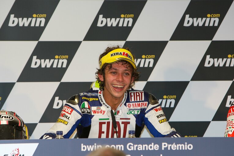 最強を誇っていた2008年のロッシ。チャーミングな笑顔で世界中を虜にした　©SatoshiEndo