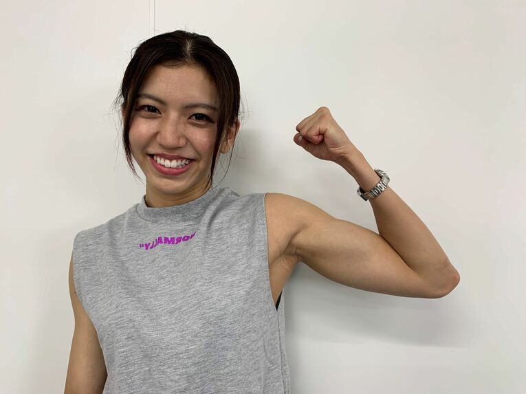 ぱんちゃん璃奈。防衛戦の後は、他団体のチャンピオンと闘っていきたいと意気込んだ